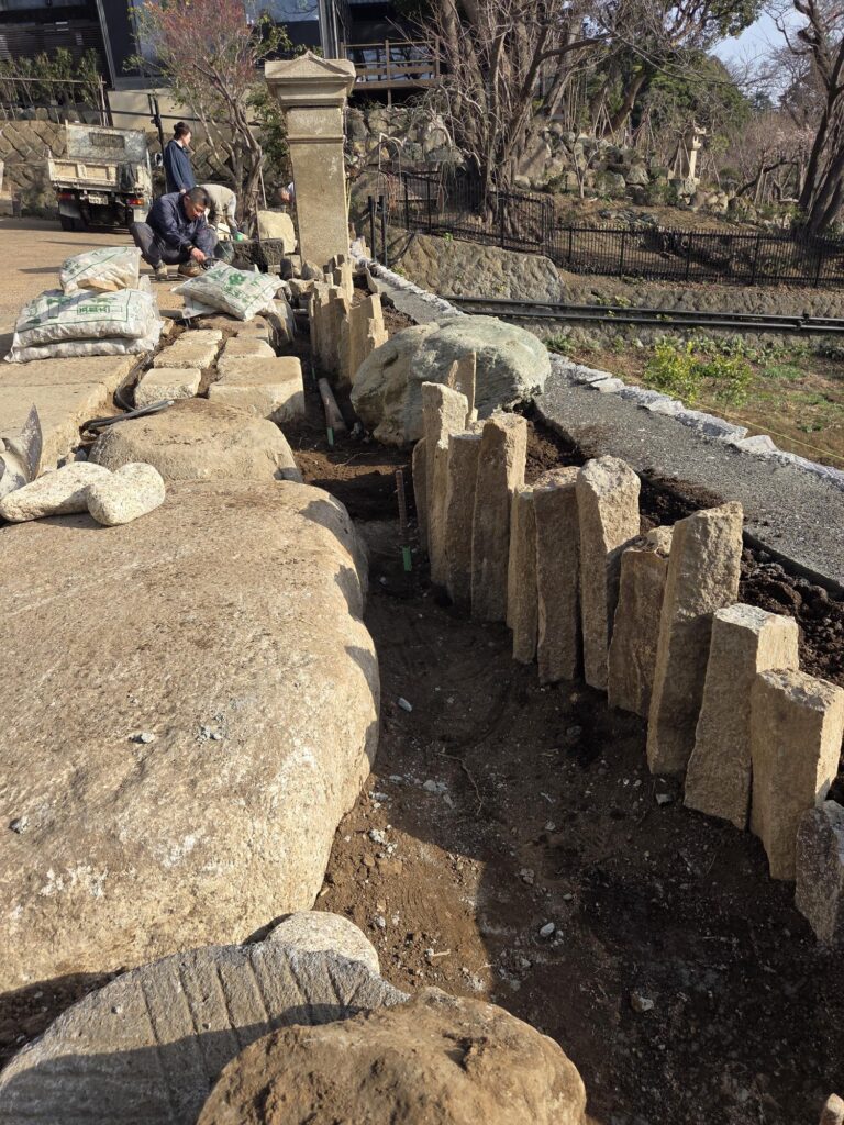 庭園の照明設置工事