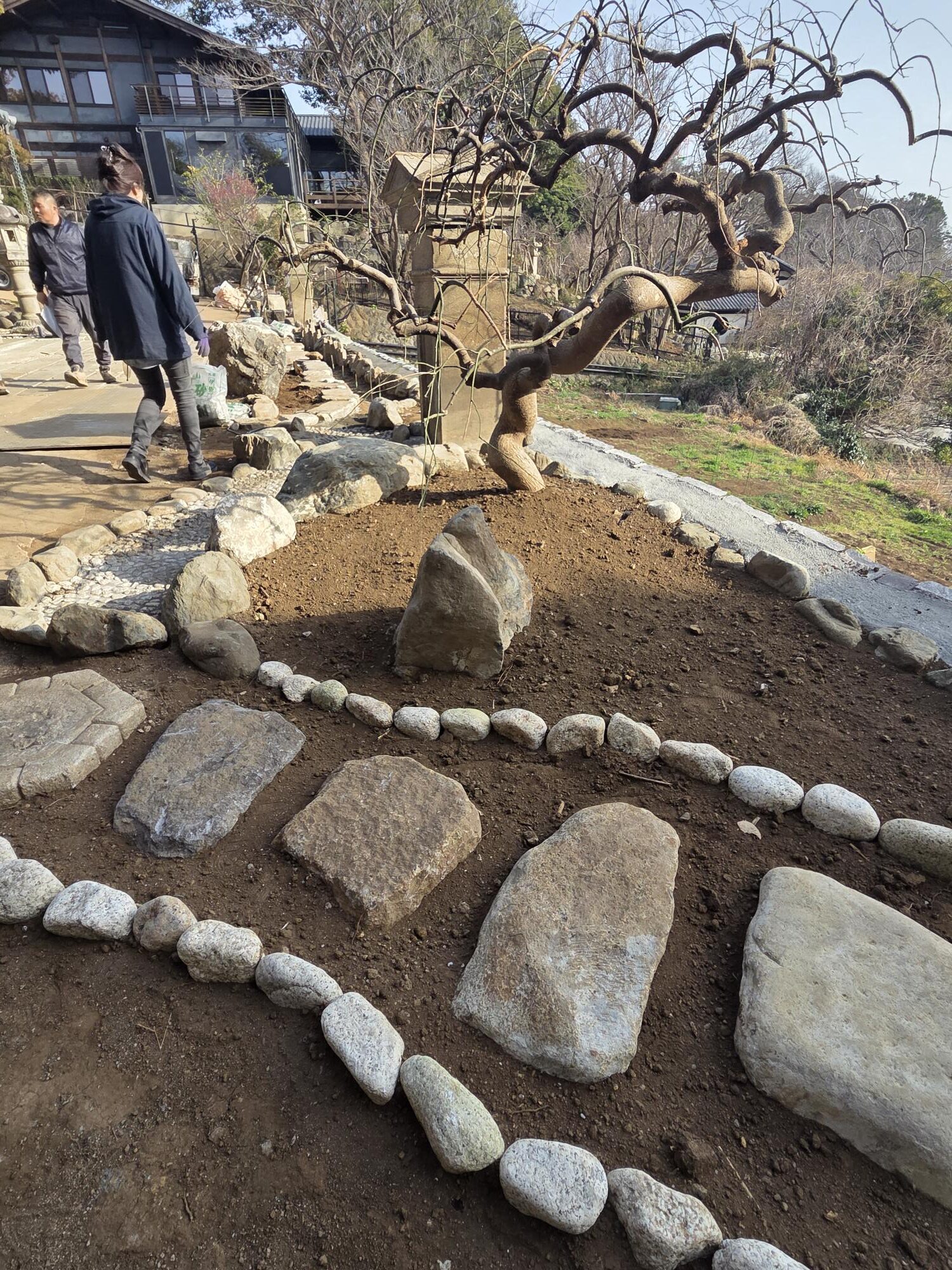 庭園の照明設置工事