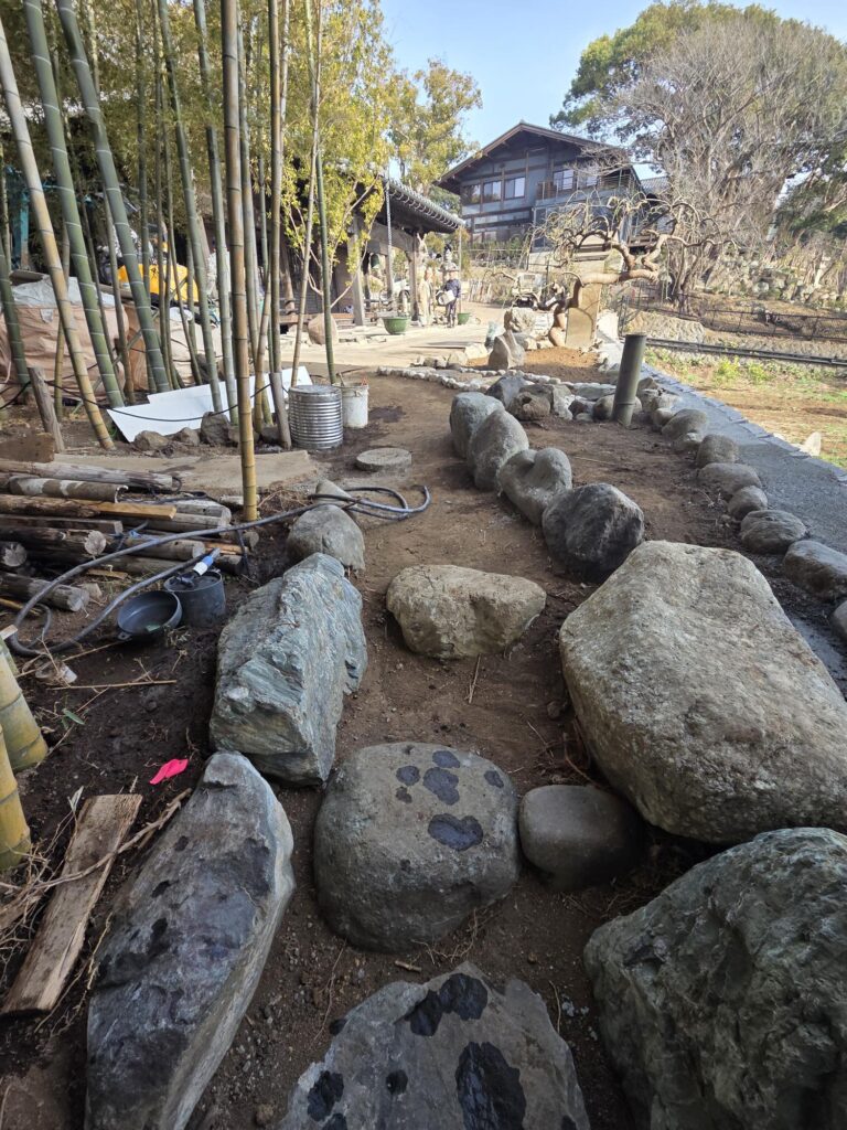 庭園の照明設置工事