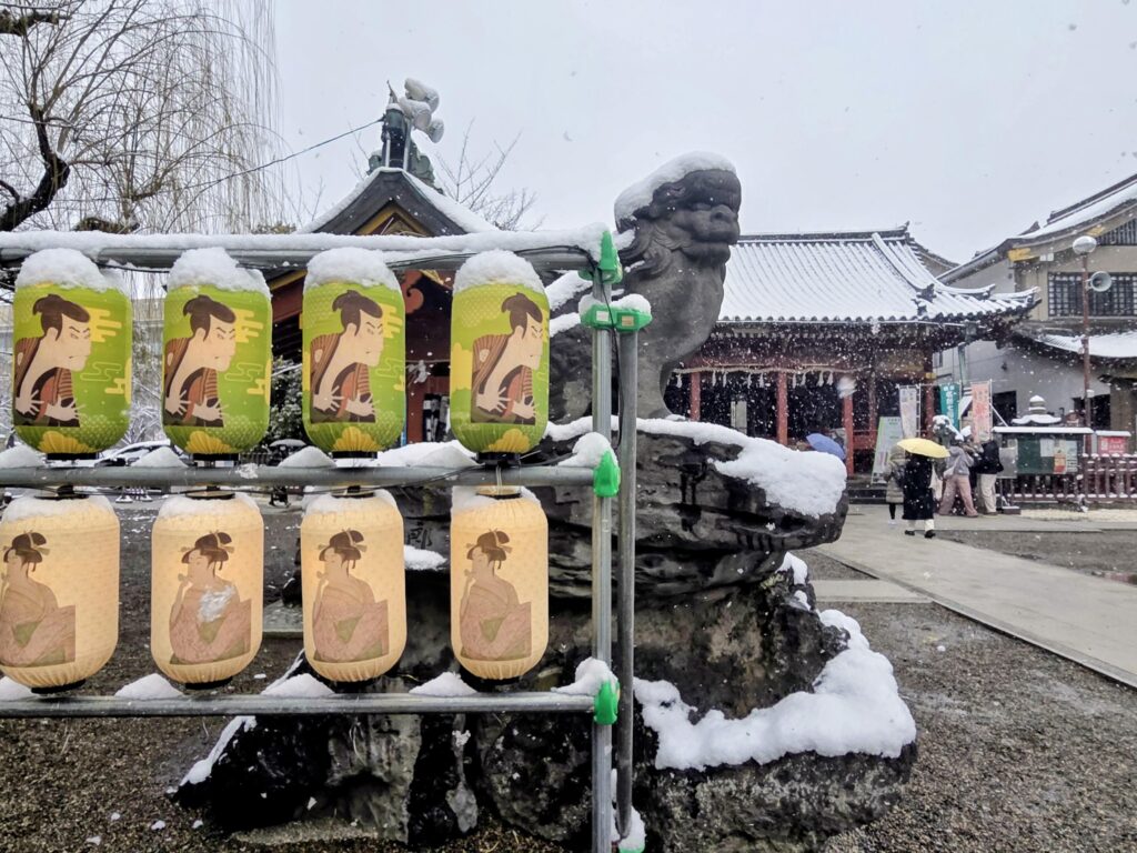 雪の浅草