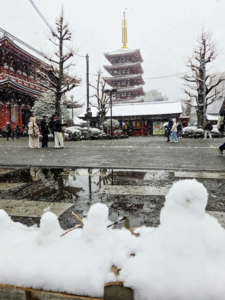 雪の浅草