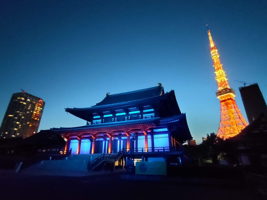 増上寺大殿ライトアップ