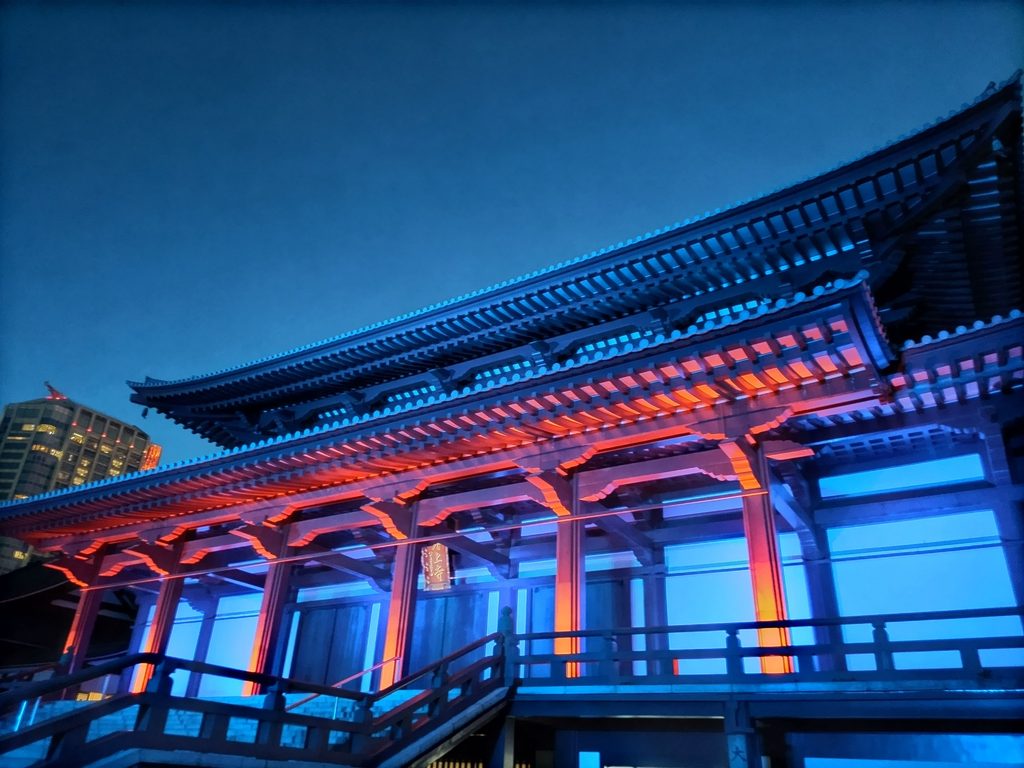 増上寺大殿ライトアップ
